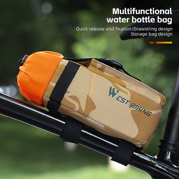 Multifunctionele fietsstuurtas Fietsfles Tas met trekkoord Houdertas voor fietsgereedschap veelkleurig