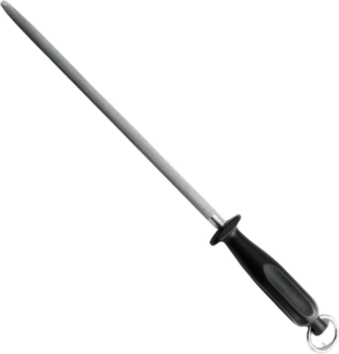 Eikaso Solingen Rond aanzetstaal – grof – ergonomisch zwart handvat – 23 cm