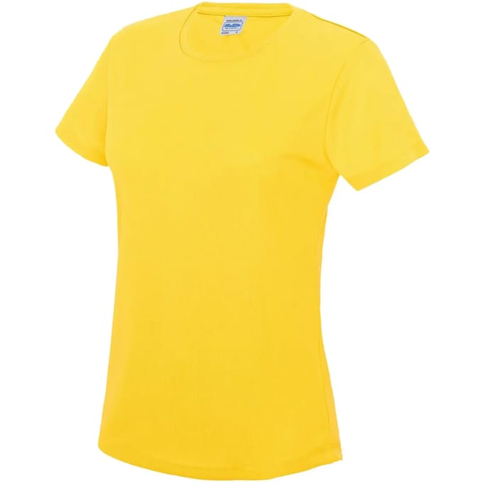 Dames sportshirt met korte mouwen 'Cool T' Sun Yellow - S