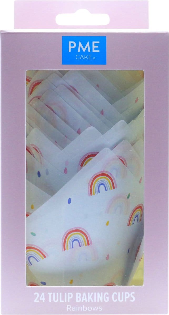 PME Muffinvormpjes Tulp Regenboog Pk/24