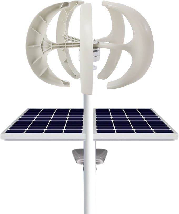 Verticale Windturbine - Windmolen Generator - Energie Opwekken - Stil & Efficiënt - 600W 24V - Wit