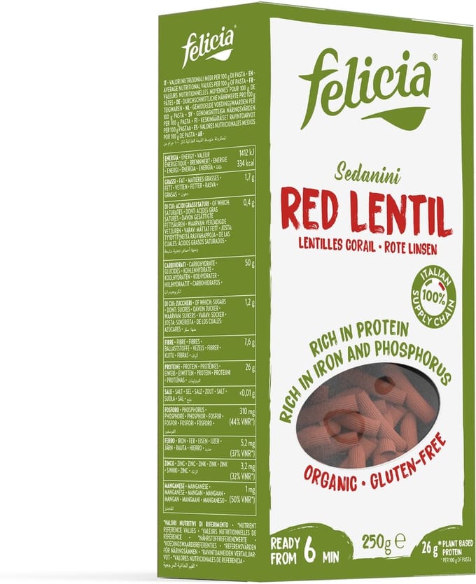 Felicia Sedanini Rode Linzen Glutenvrij (250 gr)