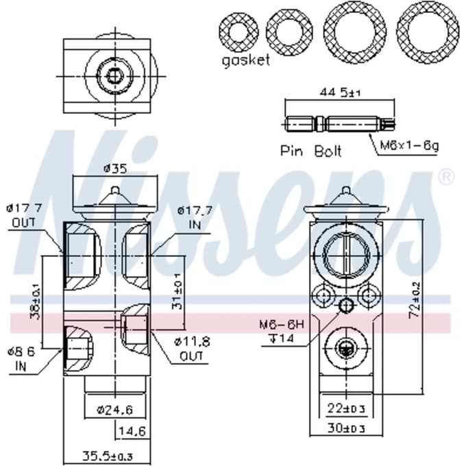 Airco ventiel NISSENS 999390