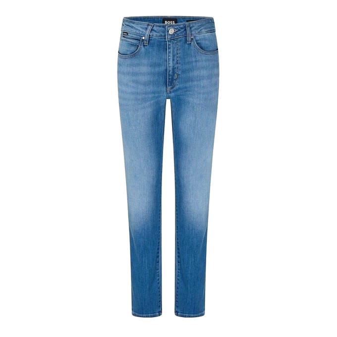 Boss Heren Denim Hoge Slanke Jeans (Blauw)
