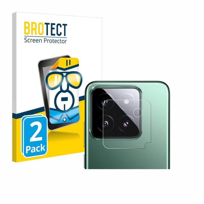 BROTECT - Screenprotector voor Xiaomi 14 (ALLEEN Camera Lens) - Folie Beschermfolie transparant 2 Stuks