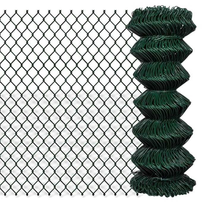 vidaXL - Gaashek - 1x25 - m - staal - groen