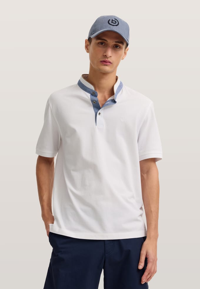 Bugatti Herren Polo Modern Fit van puur katoen