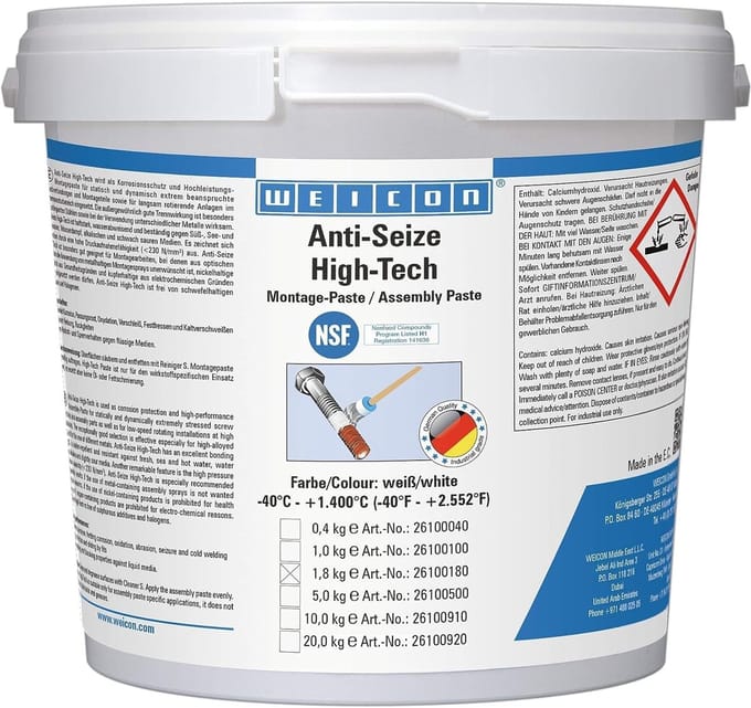 WEICON Anti-Seize High-Tech – Montagepasta 1,8 kg – Metaalvrij