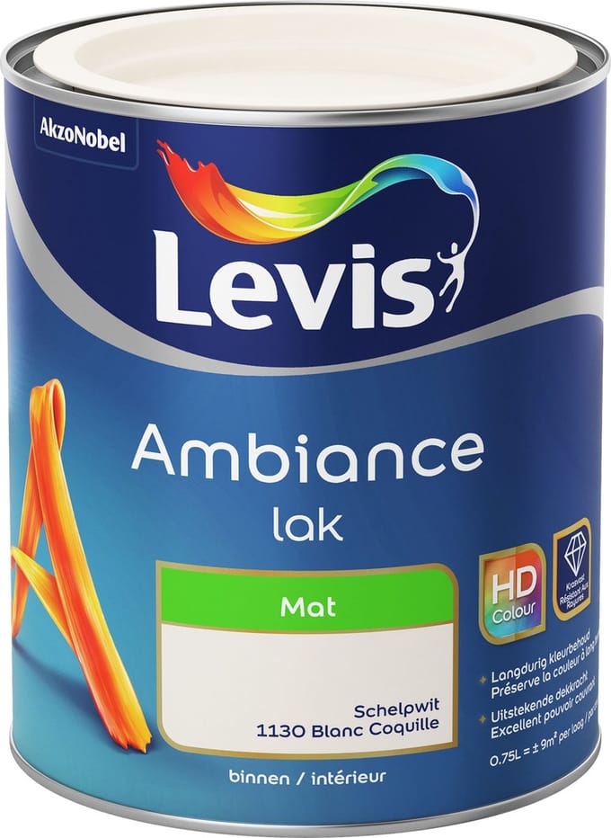Levis - Ambiance Lak Mat - Schelpwit - 0,75 L