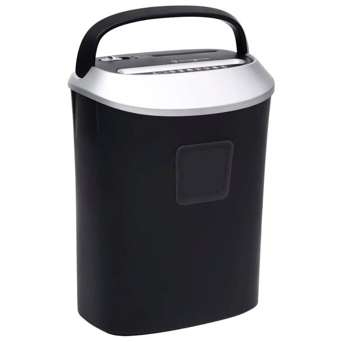 Déchiqueteuse de Papier 10 Feuilles Coupe Croisée Transversale Noir