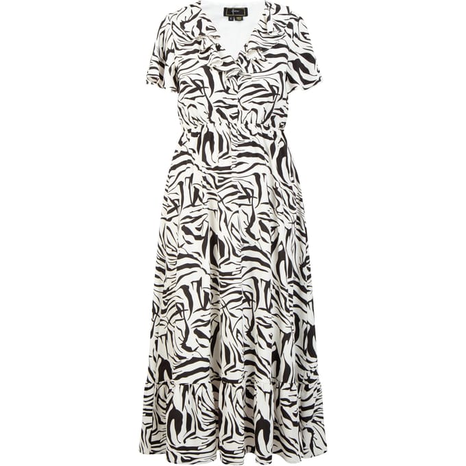 faina jurk - zebraprint caneva
