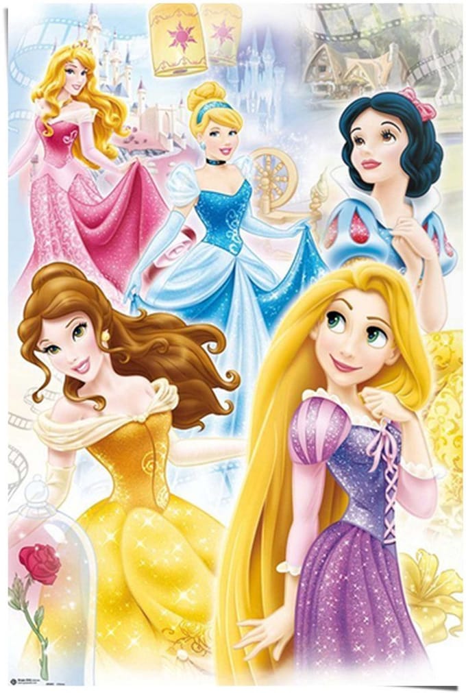 Poster Disney - princess - 91,5 x 61 - Papier - REINDERS