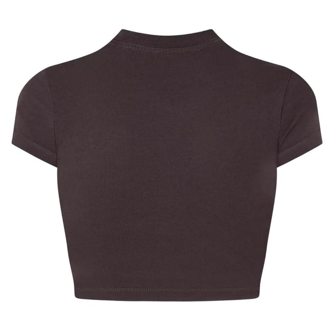 Off-White Dames/Dames Bling Bounce Crop T-shirt (Donkergrijs)
