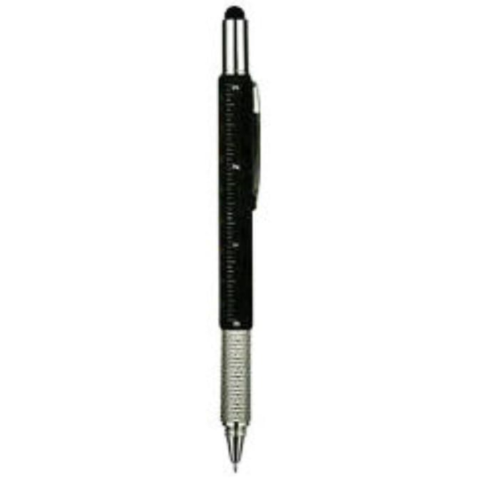 6 in 1 Multifunctionele Balpen met Moderne Handheld Tool Meetinstrument Technische Liniaal Schroevendraaier Touchscreen Stylus Waterpas geel