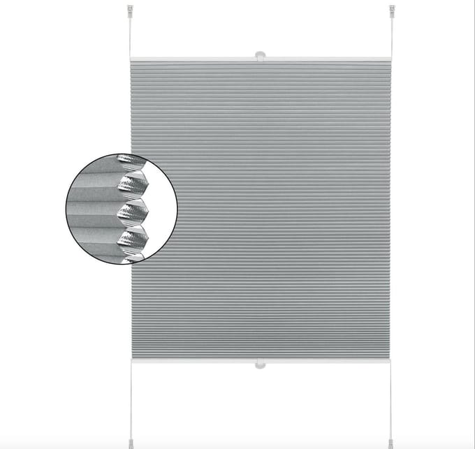 Bolt Edge Honinggraat Gordijn - Grijs - 85x130cm - Lichtdoorlatend - Polyester