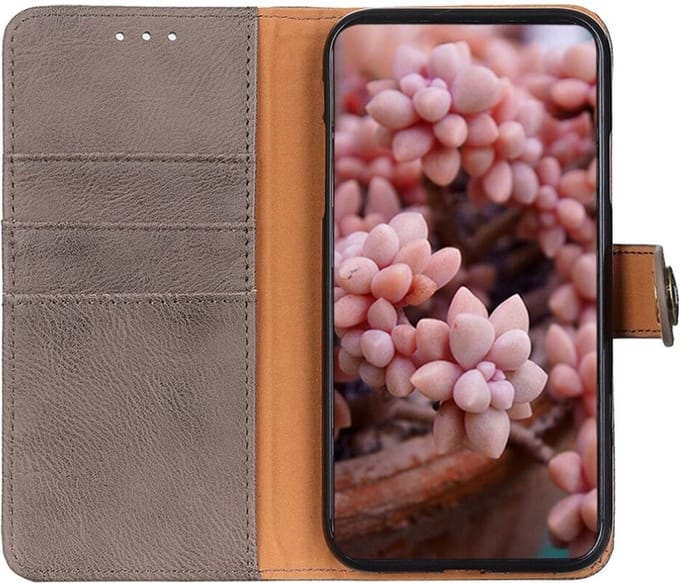 KHAZNEH Motorola Thinkphone Hoesje Portemonnee Book Case Khaki