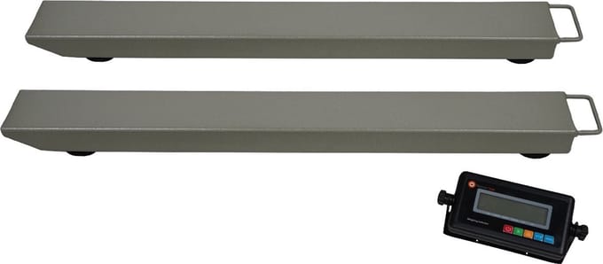 Industriële weegschaal op balken - grijs - 120 cm - max 3000 kg