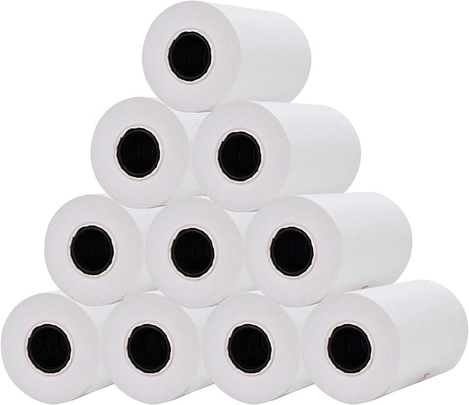 10 stuks - Printerpapier - Weegbrugprinterpapier - Thermische papierrol - Kassa thermisch bonpapier - Wit