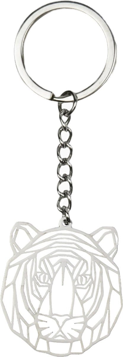 Sleutelhanger Patroon Metalen Sleutelhanger Geometrisch - Tijger