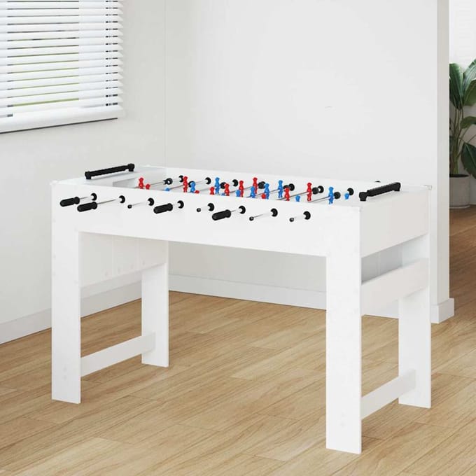 vidaXL Honkbaltafel Wit 125 x 60,5 x 80 cm Bewerkt hout
