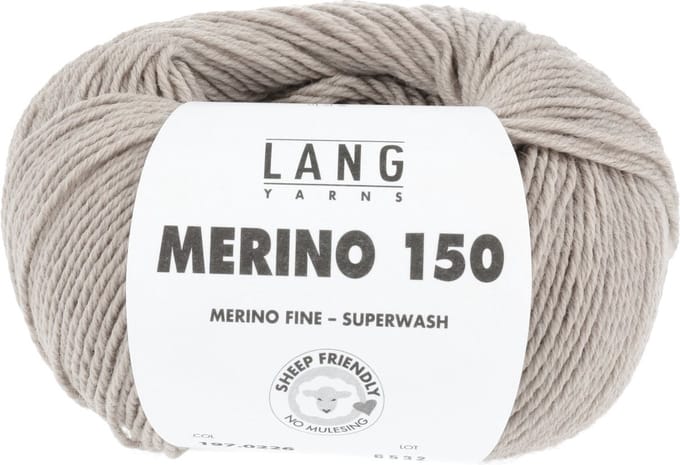 Lang Yarns Merino 150 - 226 beige gemêleerd - Merinowol Garen