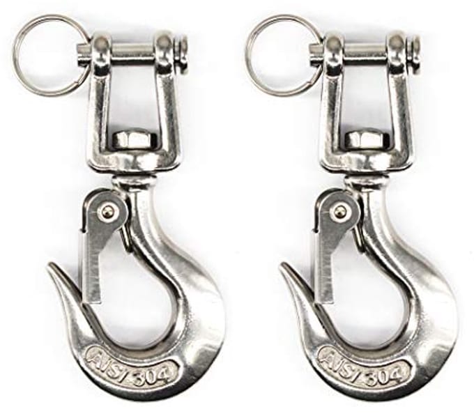 304 RVS Draaiende Oog Hijshaak Veiligheidshaken Rigging Accessoire 150KG