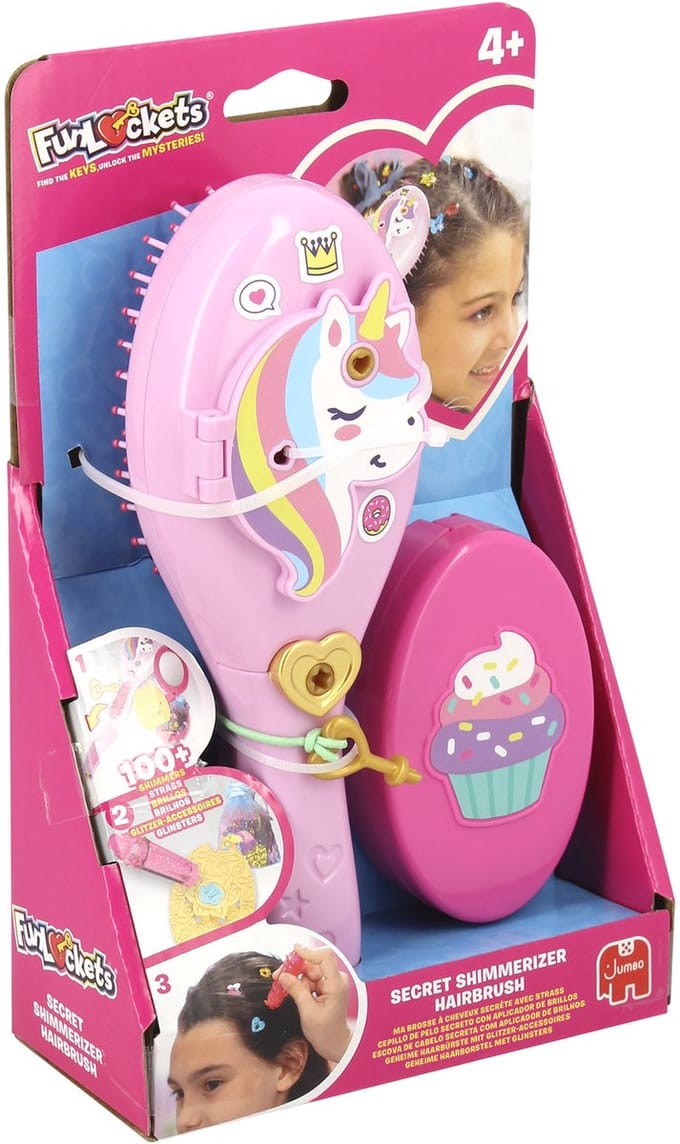 Jumbo - FunLockets - Geheime haarborstel met glinsters - Meisjes vanaf 4 jaar