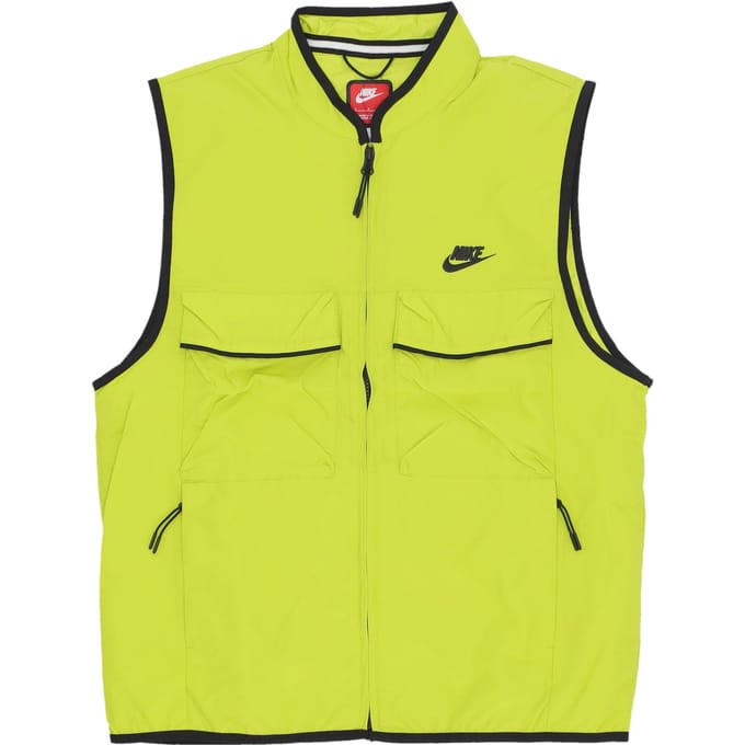 Man Tech Woven Vest Helder Cactus/helder Cactus/zwart