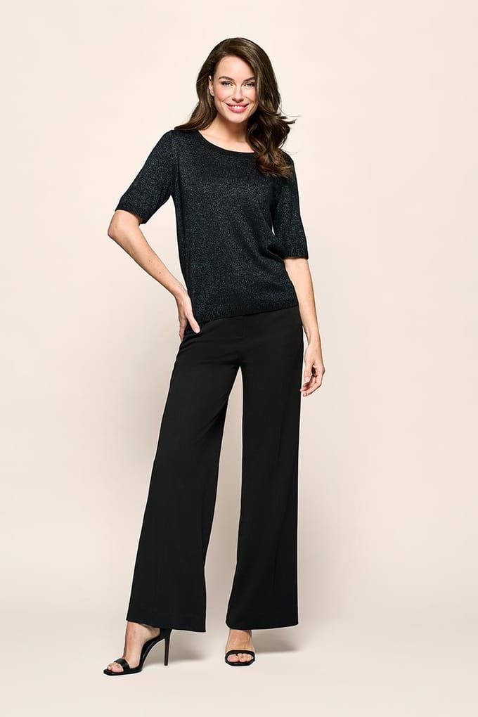 Audrey Lurex Top Zwart