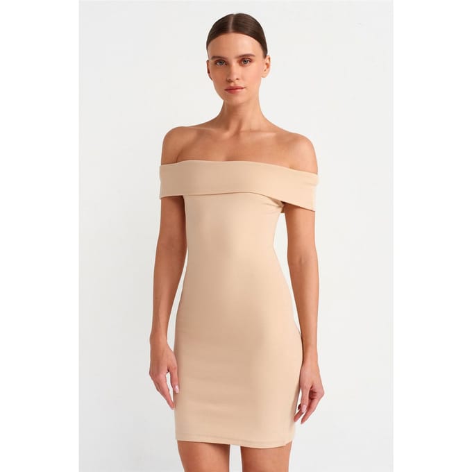Bodycon Mini-jurk met Off-shoulder Halslijn
