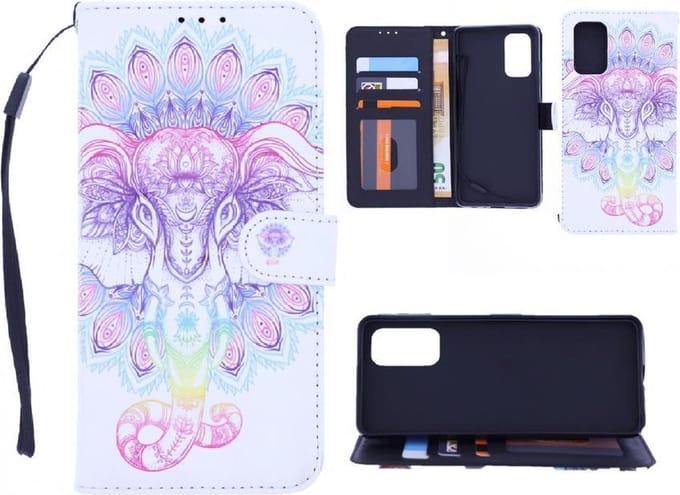 Bookcase Geschikt voor: Samsung Galaxy A02s hoesje met print - Elephant 3D