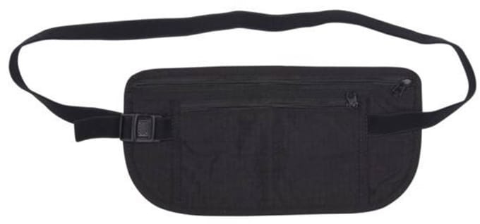 Benson Compacte heuptas - zwart - verstelbare riem - polyester - 29×13,5 cm
