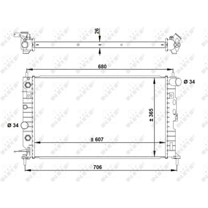 Radiator, motorkoeling Economy Class NRF 50219A