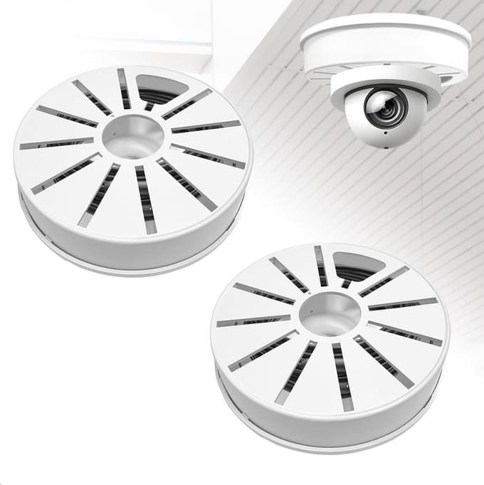 Camerahouder - Bewakingscamera beugel - Camera Beveiligen - Interne Kabelopslag - 2 cm - Wit