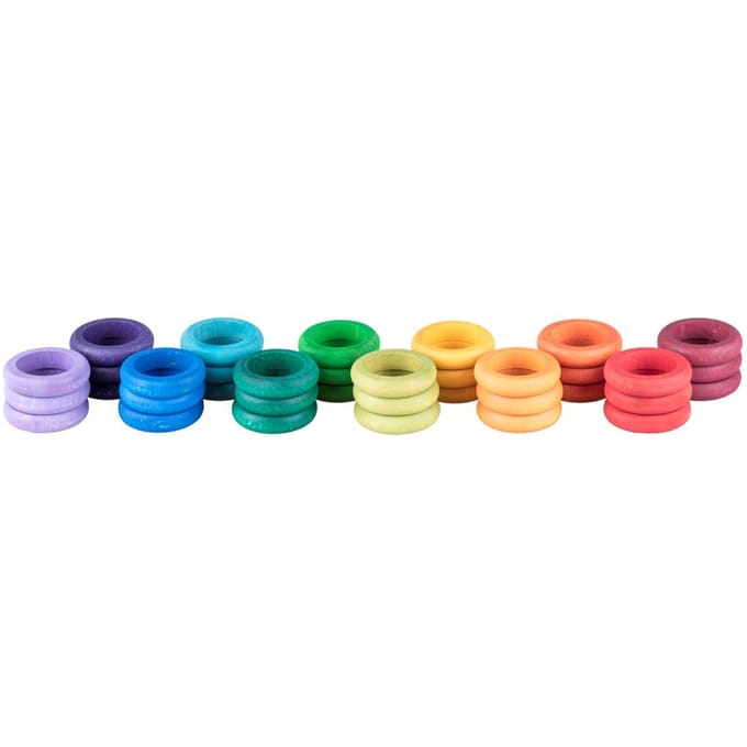 Grapat ringen 12 kleuren classic 36 stks 18 mnd+