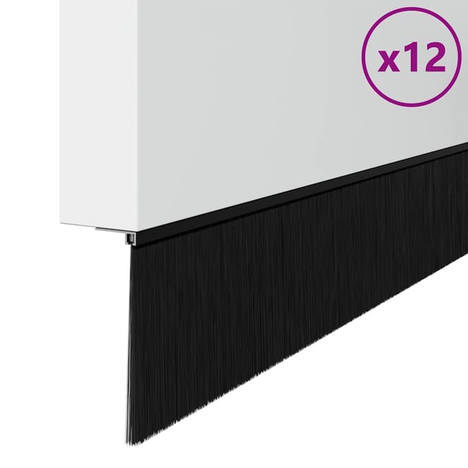 vidaXL - Schroefbare - Deurborstelafdichtingen - 12 - st - Zwart - 100 - cm