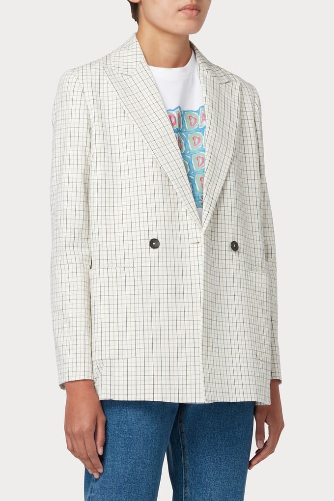 Paul Smith Buggy Lined Jacket White Größe: 42 | Blazer Outlet | Damen | Weiß
