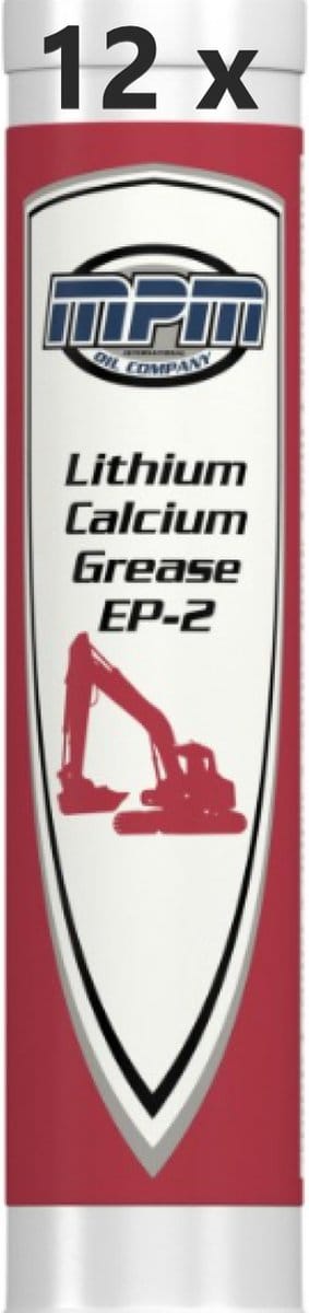 12 Vetpatronen met MPM lithium calcium grease ep2 smeervet