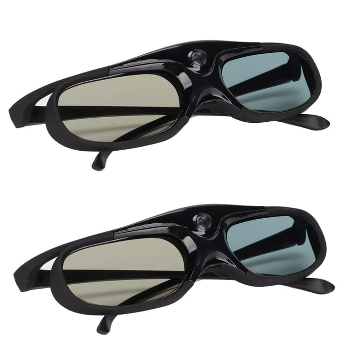 2 stuks 144Hz 3D Actieve Shutter Brillen DLP LinK LCD Lens 3D Brillen voor 3D DLP Projectoren