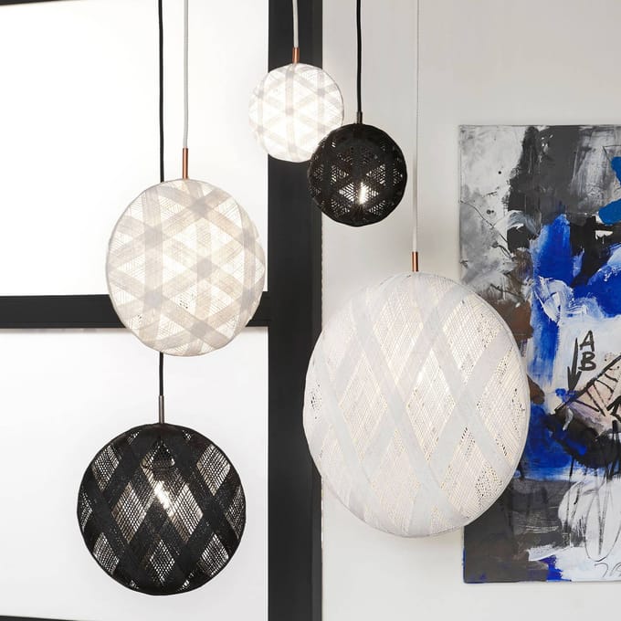 Forestier Chanpen M Hexagonal hanglamp, wit