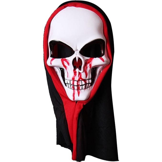 Schedelmasker Skelet Eng Spook Dood Hoge Elasticiteit Ademend Unisex Halloween Rollenspel Requisieten black