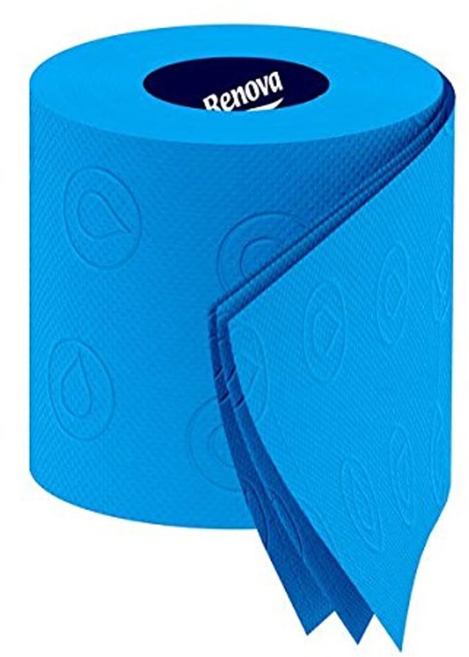 Gekleurd toiletpapier in blauw / turquoise - 24 rollen
