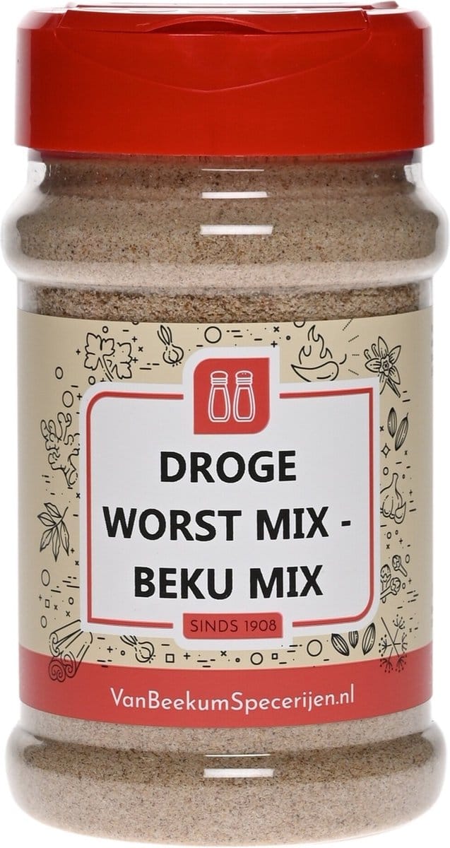 Van Beekum Specerijen - Droge Worst Mix - Beku Mix - Strooibus 200 Gram