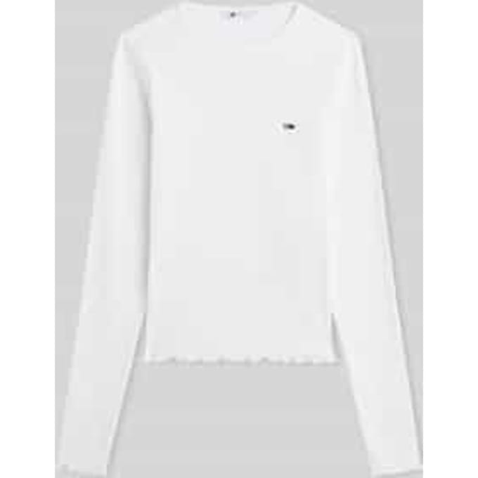 slim fit shirt met lange mouwen van katoenmix