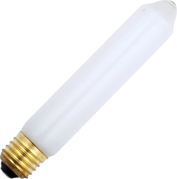 Schiefer E27 Buis Gloeilamp | 25W 2700K 110lm 230V | Dimbaar Opaal