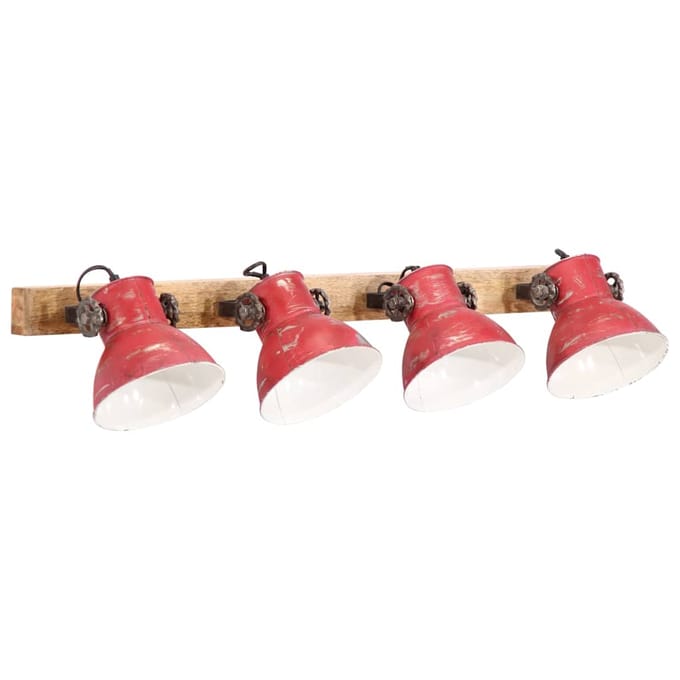 vidaXL Wandlamp 25 W E27 90x25 cm verweerd rood