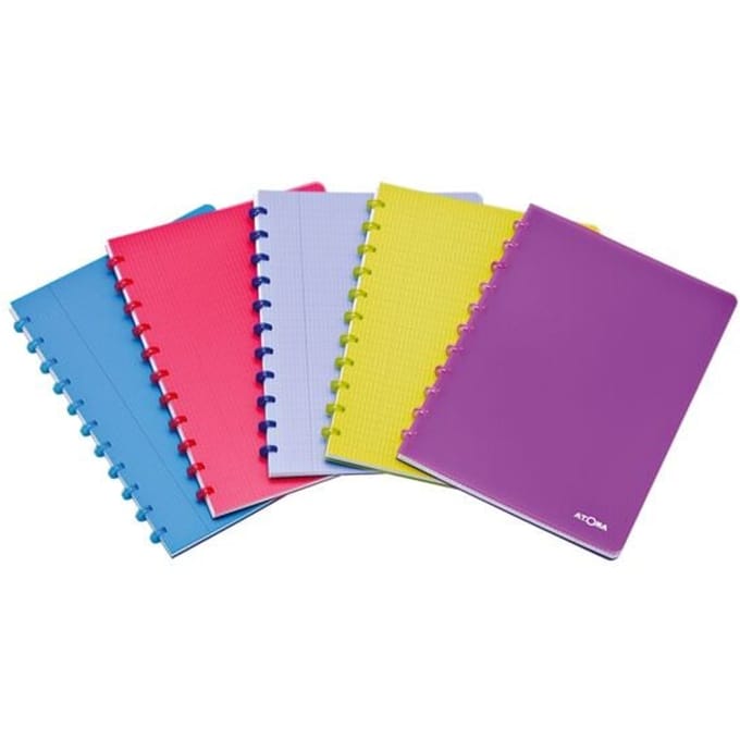 Atoma Trendy schrift, ft A4, 144 bladzijden, commercieel geruit, transparant rood