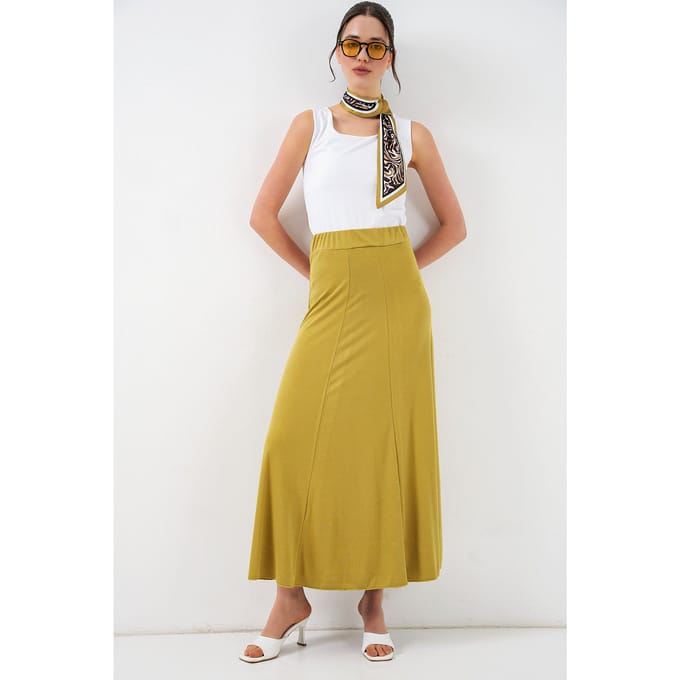 Hoge Taille A-Lijn Maxi Rok