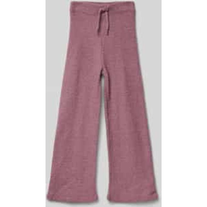 Regular fit gebreide broek met wijde pijpen