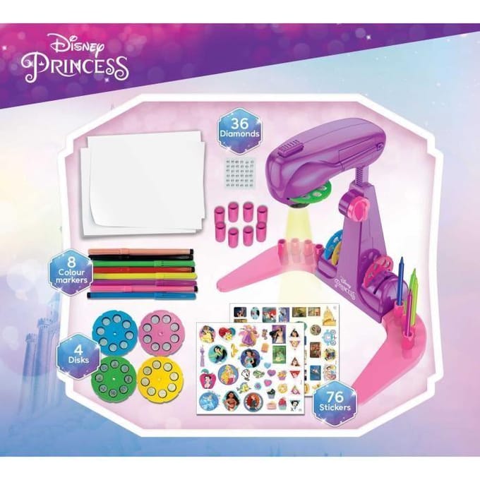École de Dessin des Princesses Disney Avec Projecteur Lisciani 5+ 1 Pièce